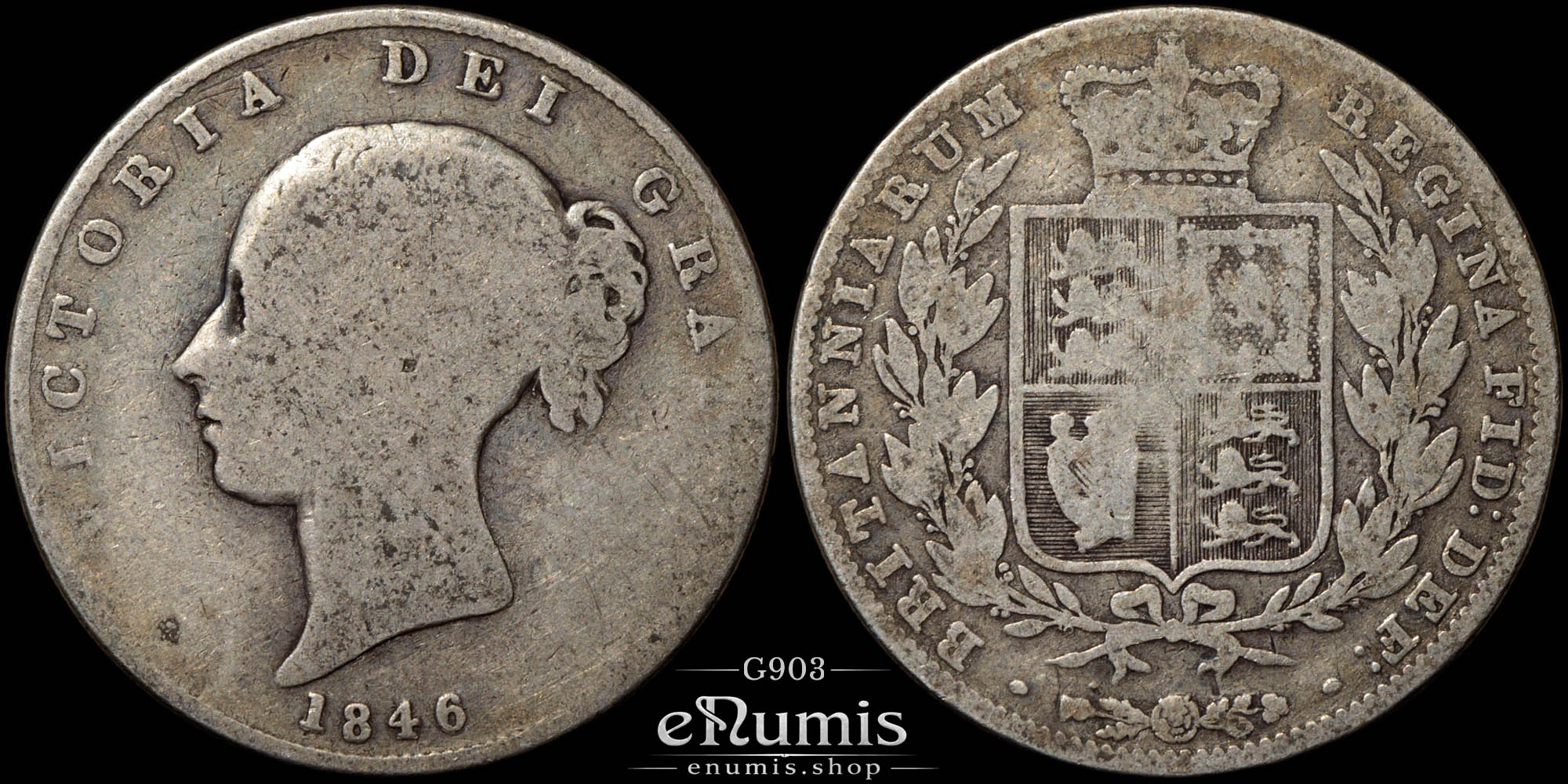 Great Britain, Victoria, Halfcrown 1846, Fine