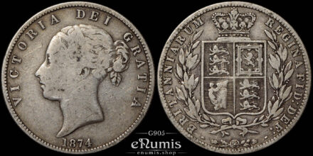 Great Britain, Victoria, Halfcrown 1874, aVF