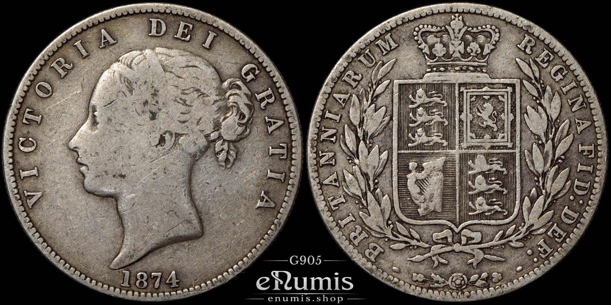 Great Britain, Victoria, Halfcrown 1874, aVF
