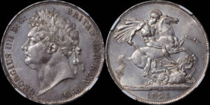 Great Britain, George IV, Crown 1821