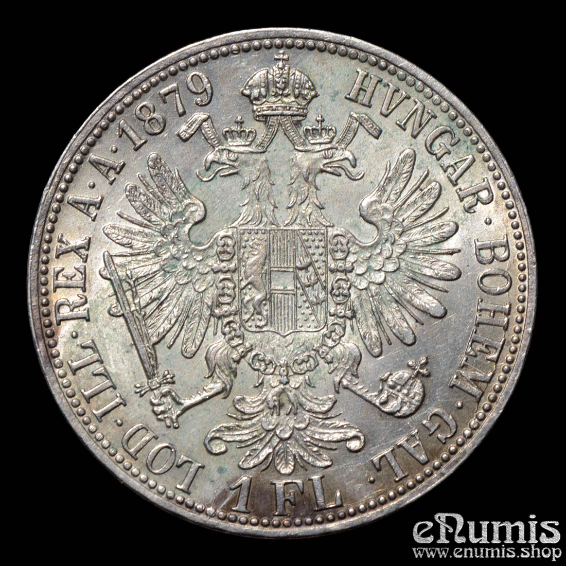 AUSTRIA, Franz Joseph I, 1 Florin Gulden 1879, UNC