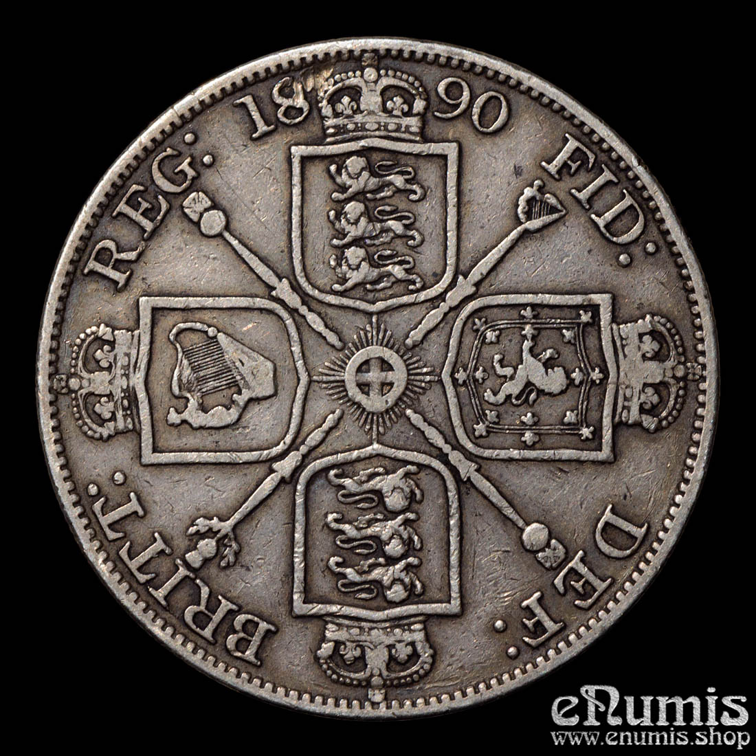 Great Britain, Victoria, Double Florin 1890, VF