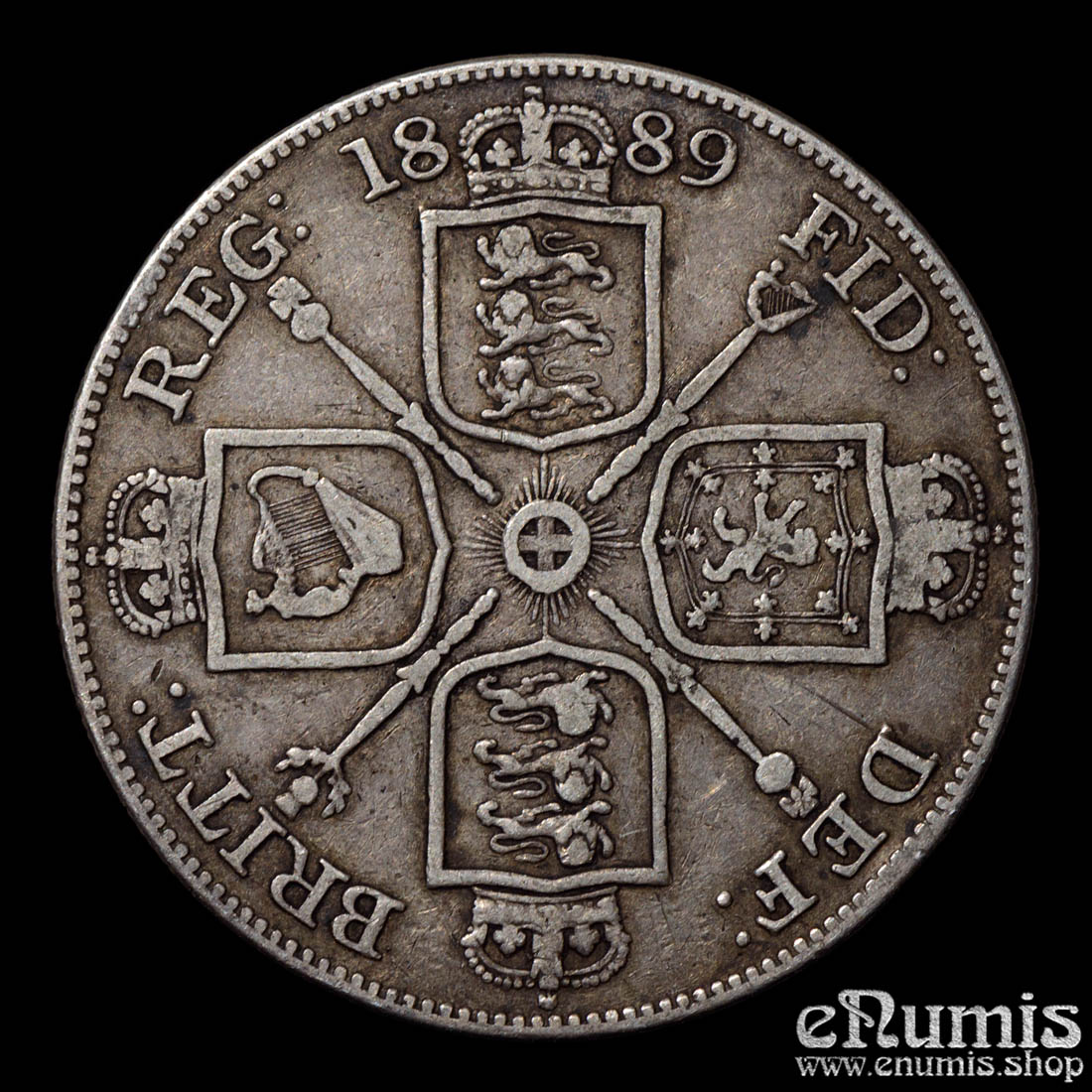 Great Britain, Victoria, Double Florin 1889, VF