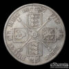 Great Britain, Victoria, Double Florin 1887, Arabic 1, F-VF