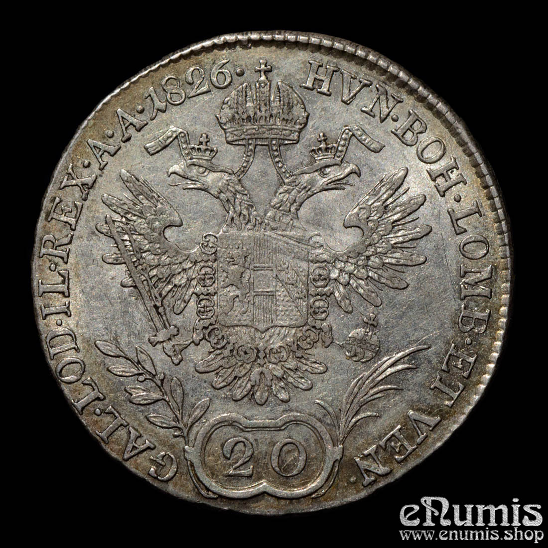 Austria, Franz I, 20 Kreuzer 1826 A, XF