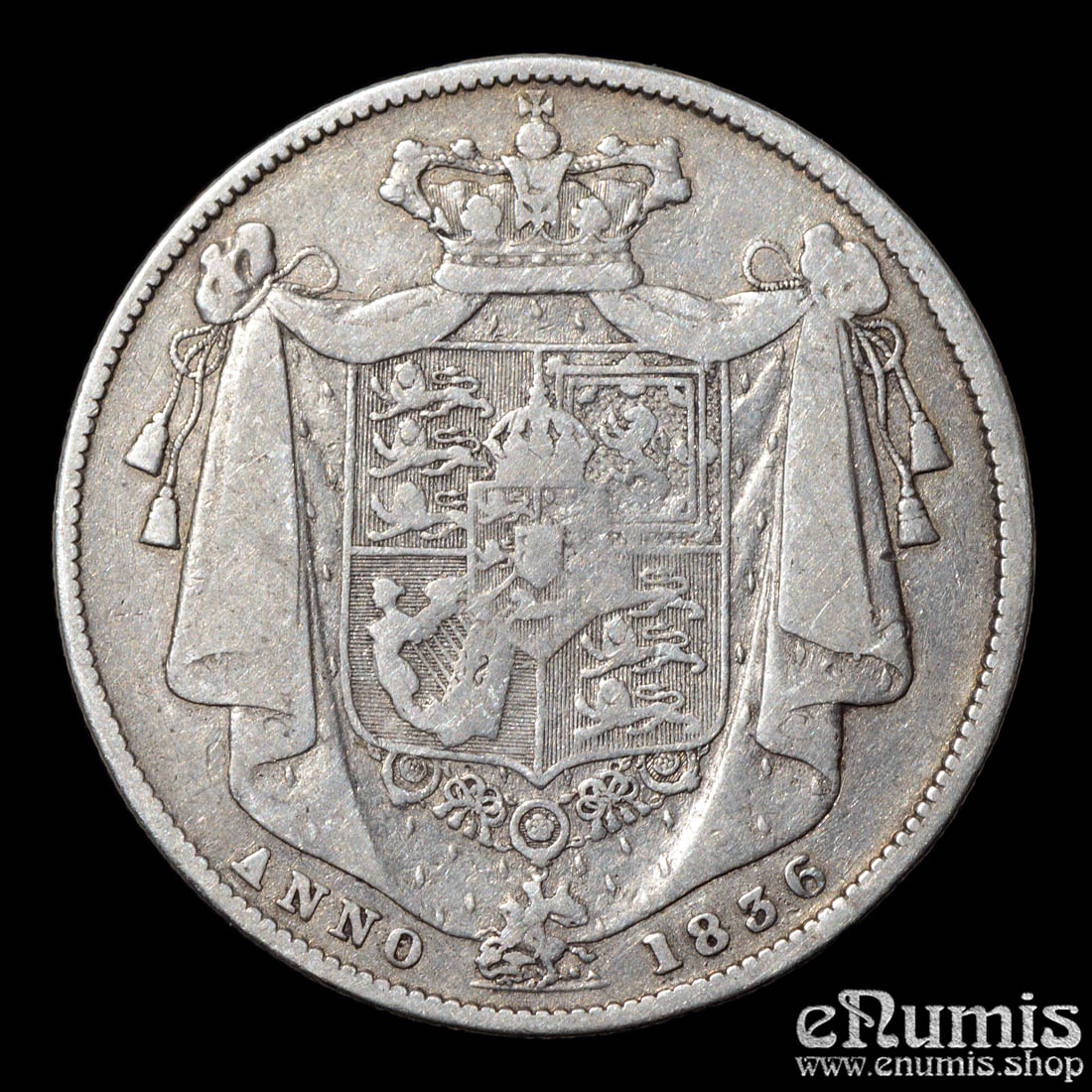 Great Britain, William IV, Halfcrown 1836, Fine+