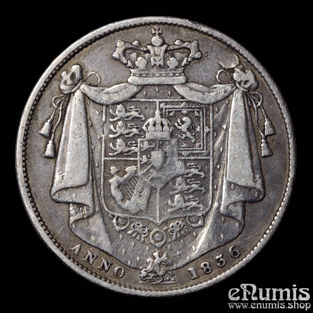 Great Britain, William IV, Halfcrown 1836, VF