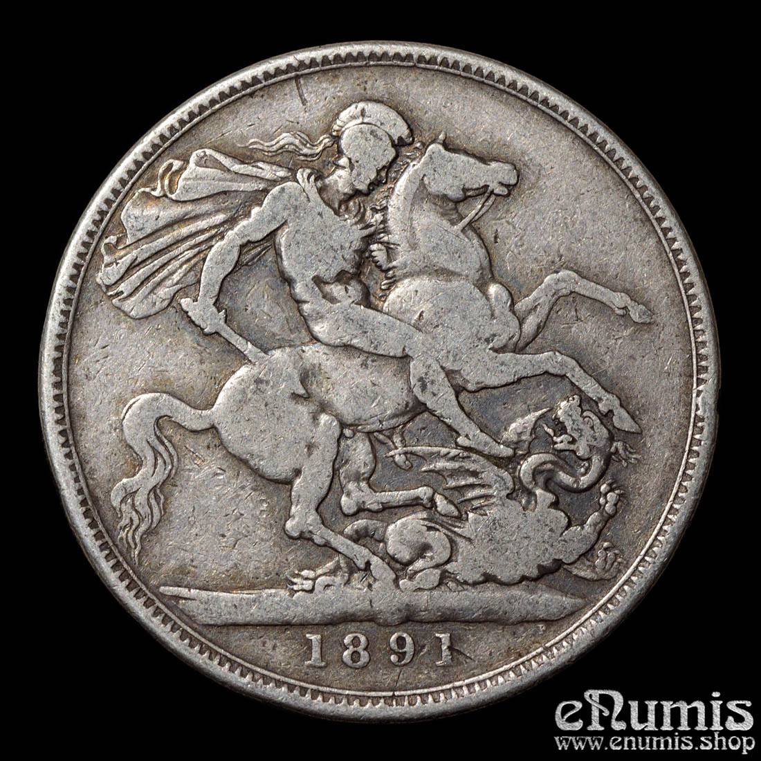 Great Britain, Victoria, Crown 1891, better date, Fine Great Britain, Victoria, Crown 1891, better date, Fine