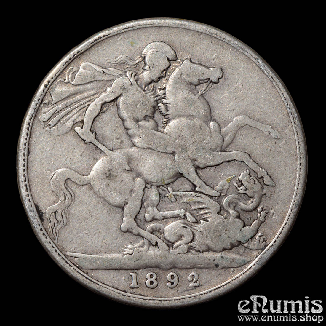 Great Britain, Victoria, Crown 1892, rarest year, Fine