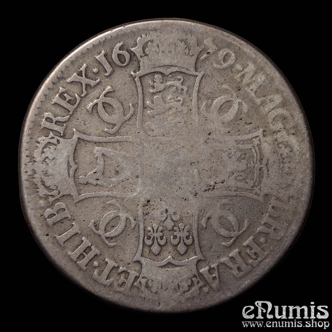 Great Britain, Charles II, Crown 1679, Third bust, Tricesimo Primo, Fine