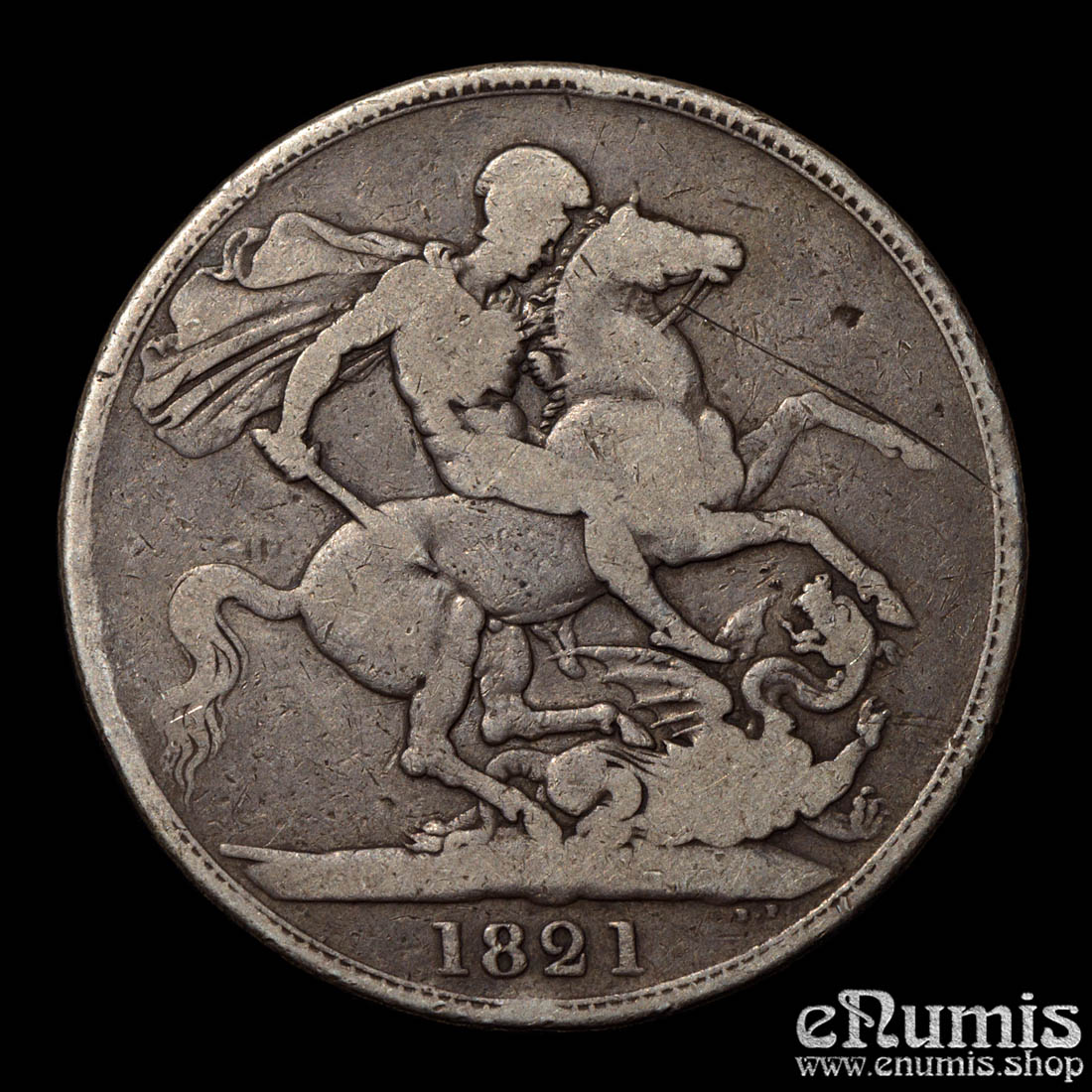 Great Britain, George IV, Crown 1821, Secundo, Fine+