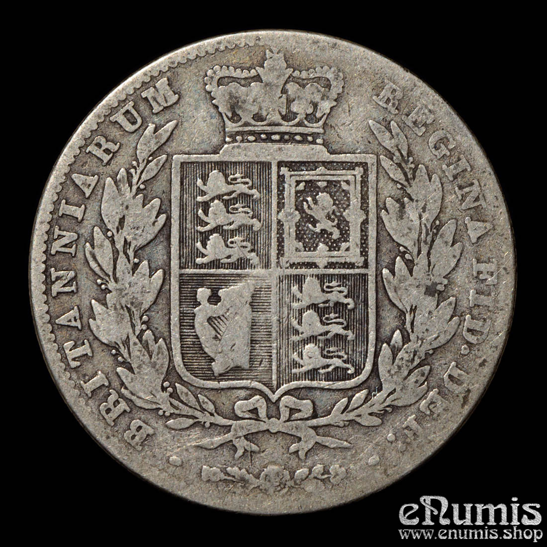 Great Britain, Victoria, Halfcrown 1849, Small date, Rare, Fine