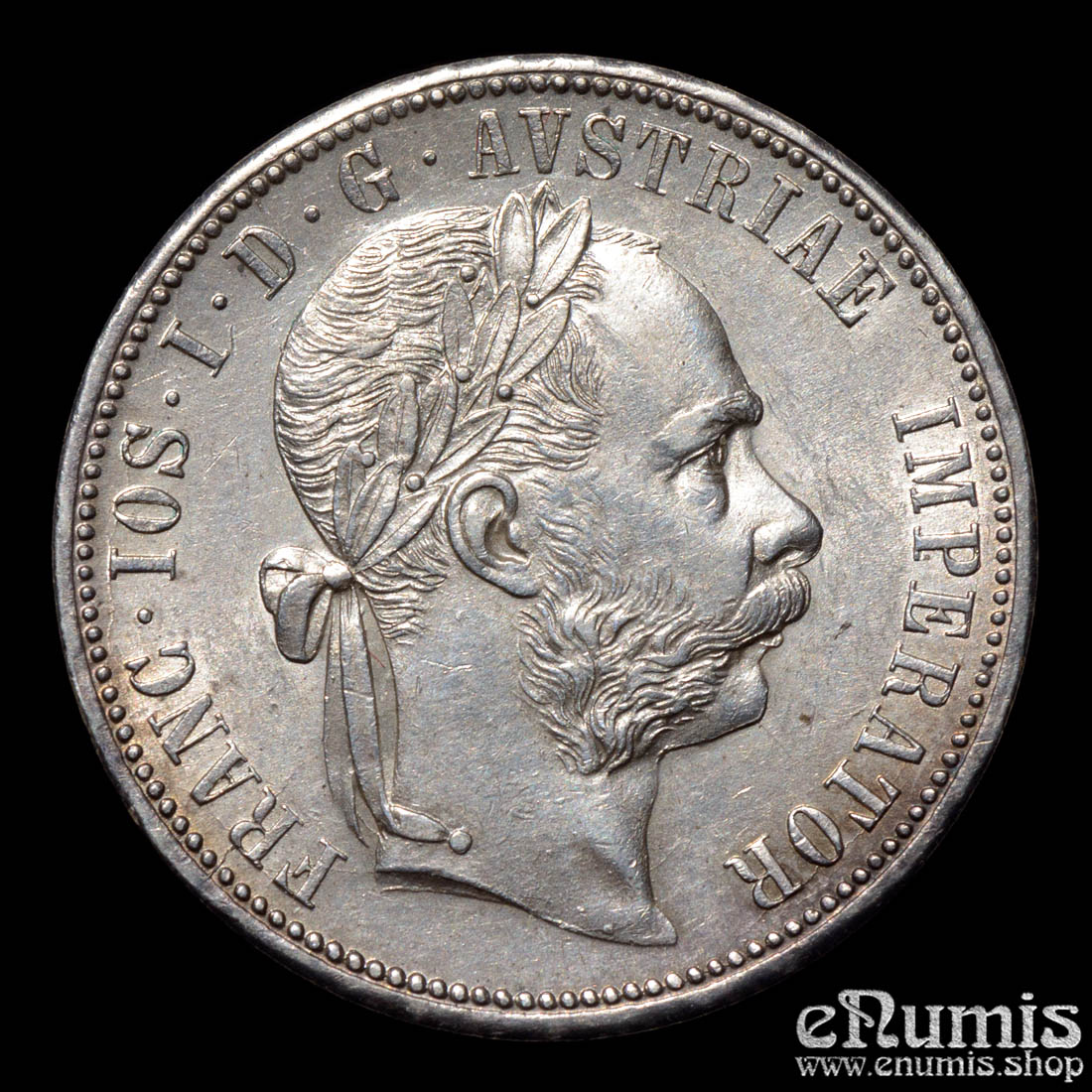 AUSTRIA, Franz Joseph I, 1 Florin Gulden 1879, UNC