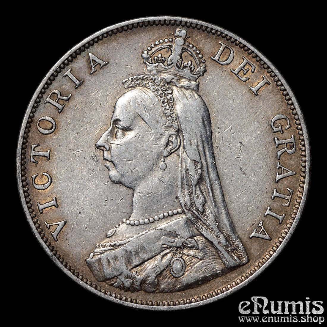 Great Britain, Victoria, Double Florin 1890, VF-XF