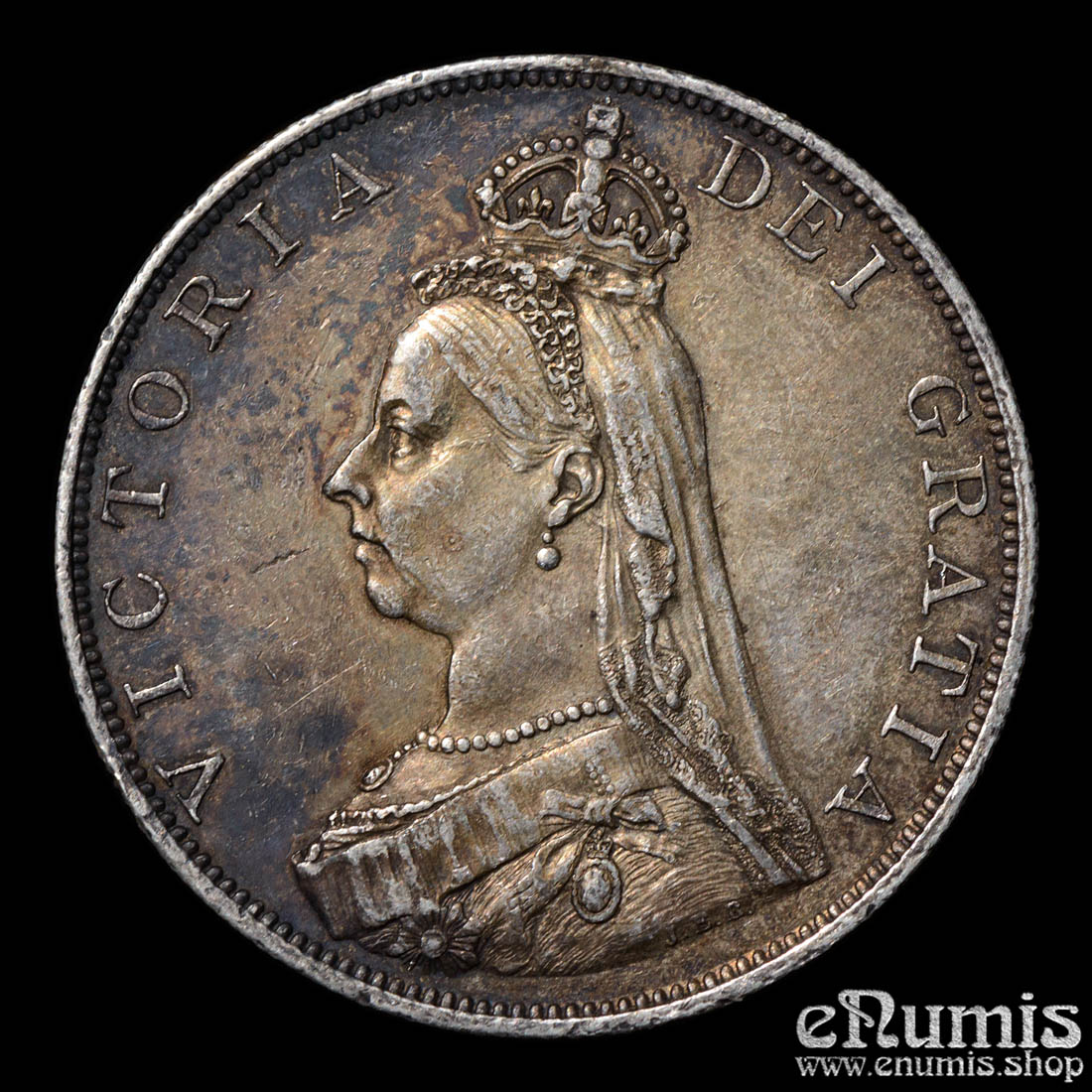 Great Britain, Victoria, Double Florin 1887, Roman I, XF+