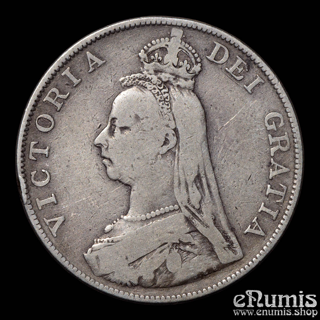 Great Britain, Victoria, Double Florin 1890, F+