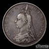 Great Britain, Victoria, Double Florin 1887, Arabic 1, Mule, Rare!, VF