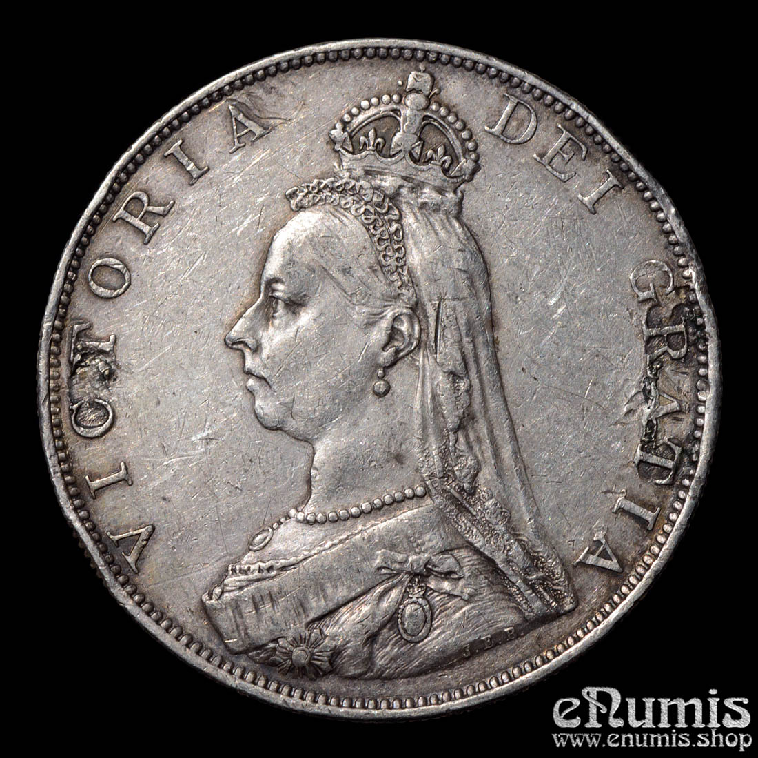 Great Britain, Victoria, Double Florin 1887, Roman I, VF-XF