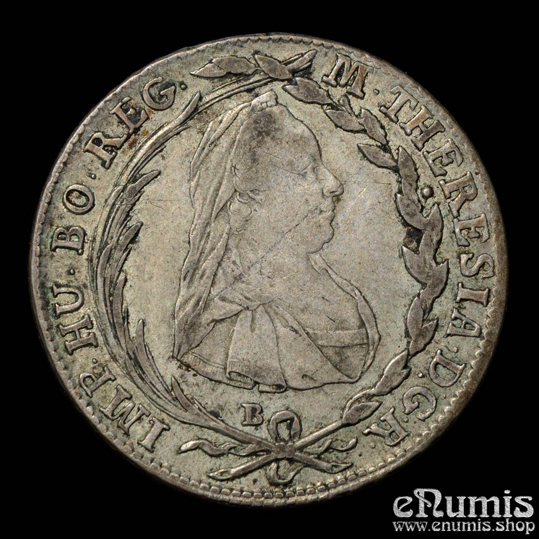 Austria, Hungary, Maria Theresa, 20 Kreuzer 1776 B, Kremnitz, VF