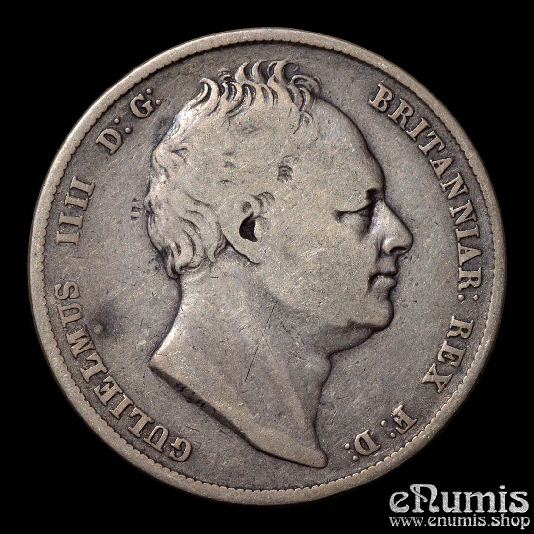 Great Britain, William IV, Halfcrown 1837, Scarce date, F-VF