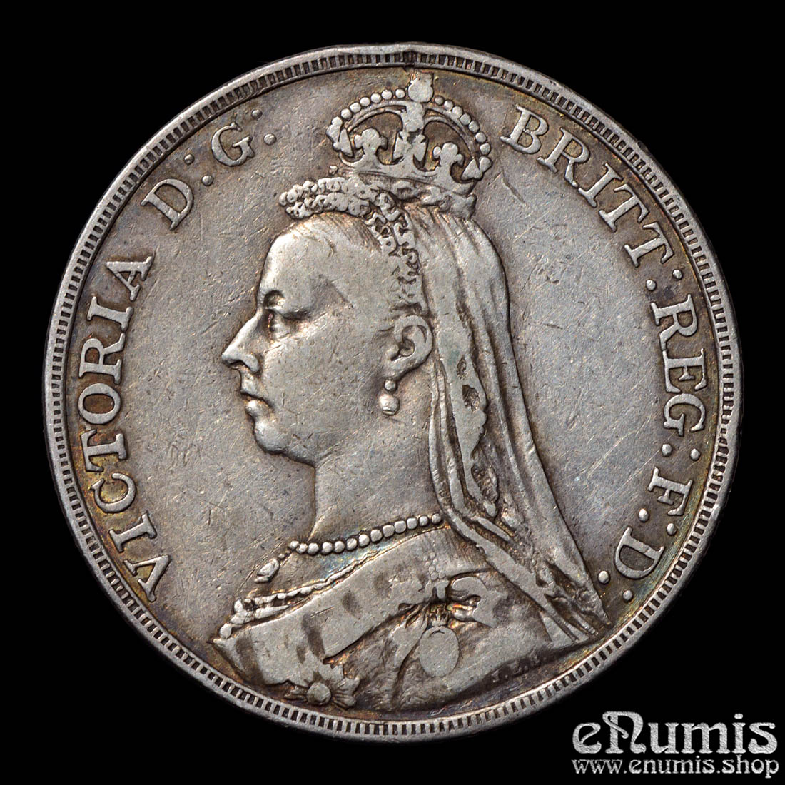 Great Britain, Victoria, Crown 1891, better date, VF-XF