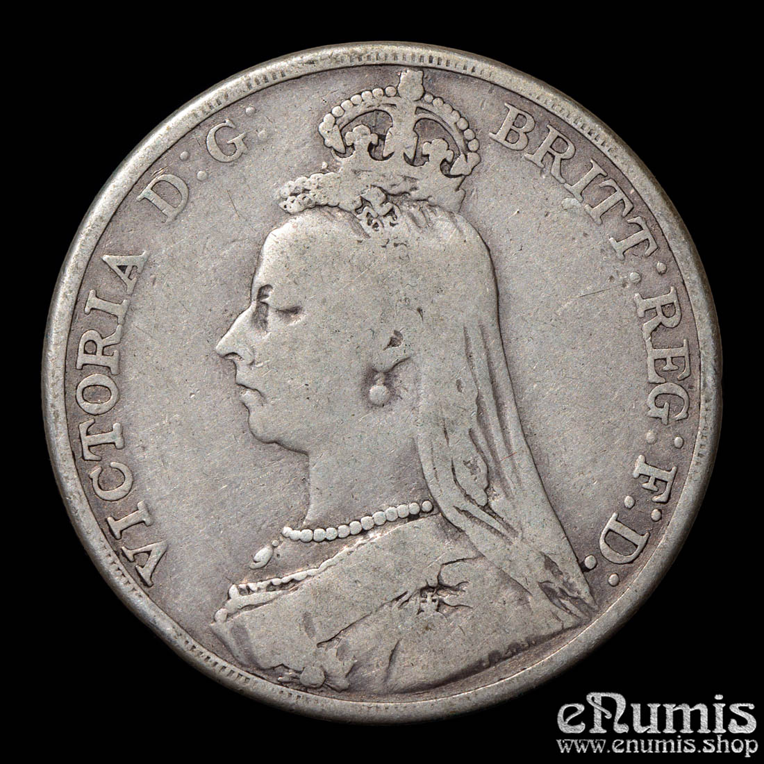 Great Britain, Victoria, Crown 1892, rarest year, Fine
