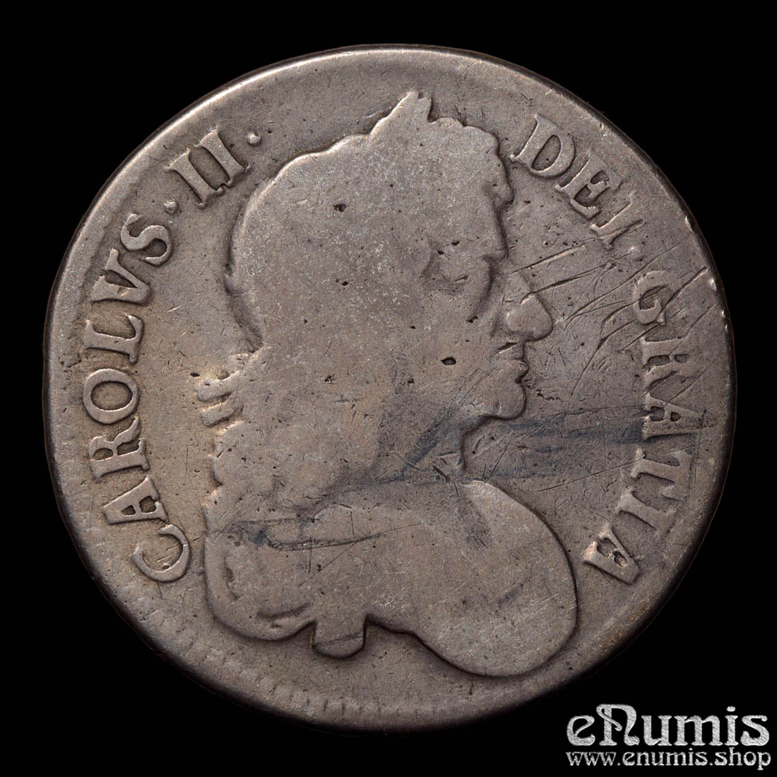 Great Britain, Charles II, Crown 1679, Third bust, Tricesimo Primo, Fine