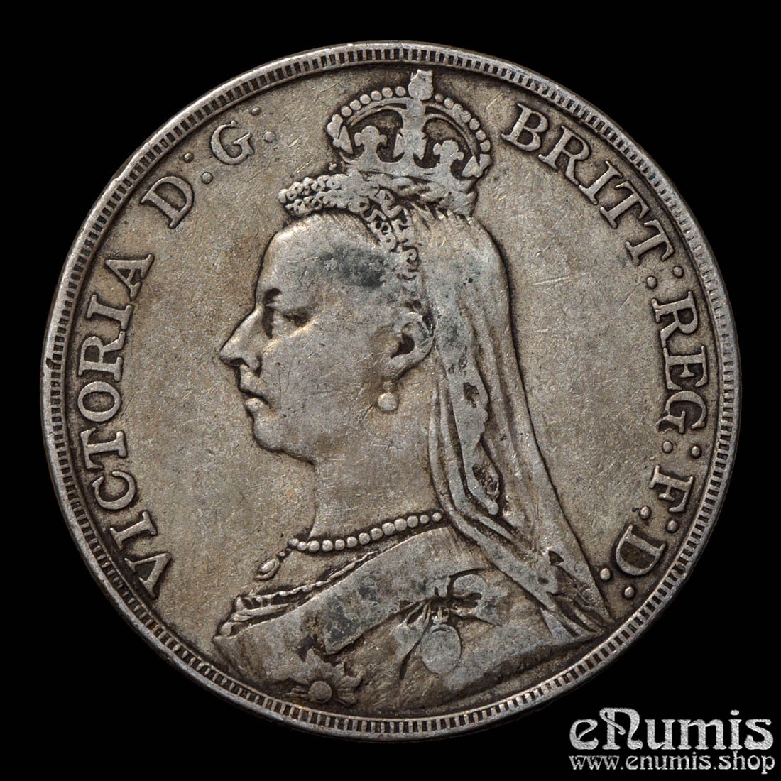 Great Britain, Victoria, Crown 1891, better date, VF+