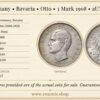 Germany, Bavaria, Otto, 3 Mark 1908, aUNC