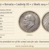 Germany, Bavaria, Ludwig III, 3 Mark 1914, XF-UNC