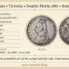Great Britain, Victoria, Double Florin 1887, Roman I, aVF