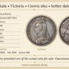 Great Britain, Victoria, Crown 1891, better date, VF-XF