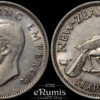 NEW ZEALAND, George VI, 6 Pence 1946, aUNC