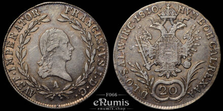 Austria, Franz I, 20 Kreuzer 1810 A, Vienna, XF+
