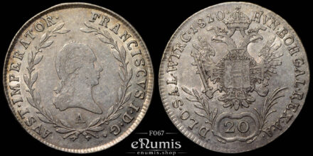 Austria, Franz I, 20 Kreuzer 1810 A, Vienna, XF