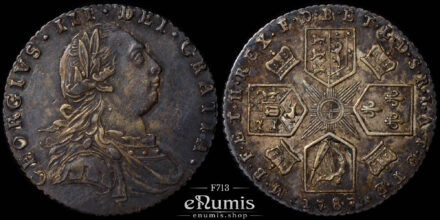 Great Britain, George III, Sixpence 1787, with hearts, scarce type, XF
