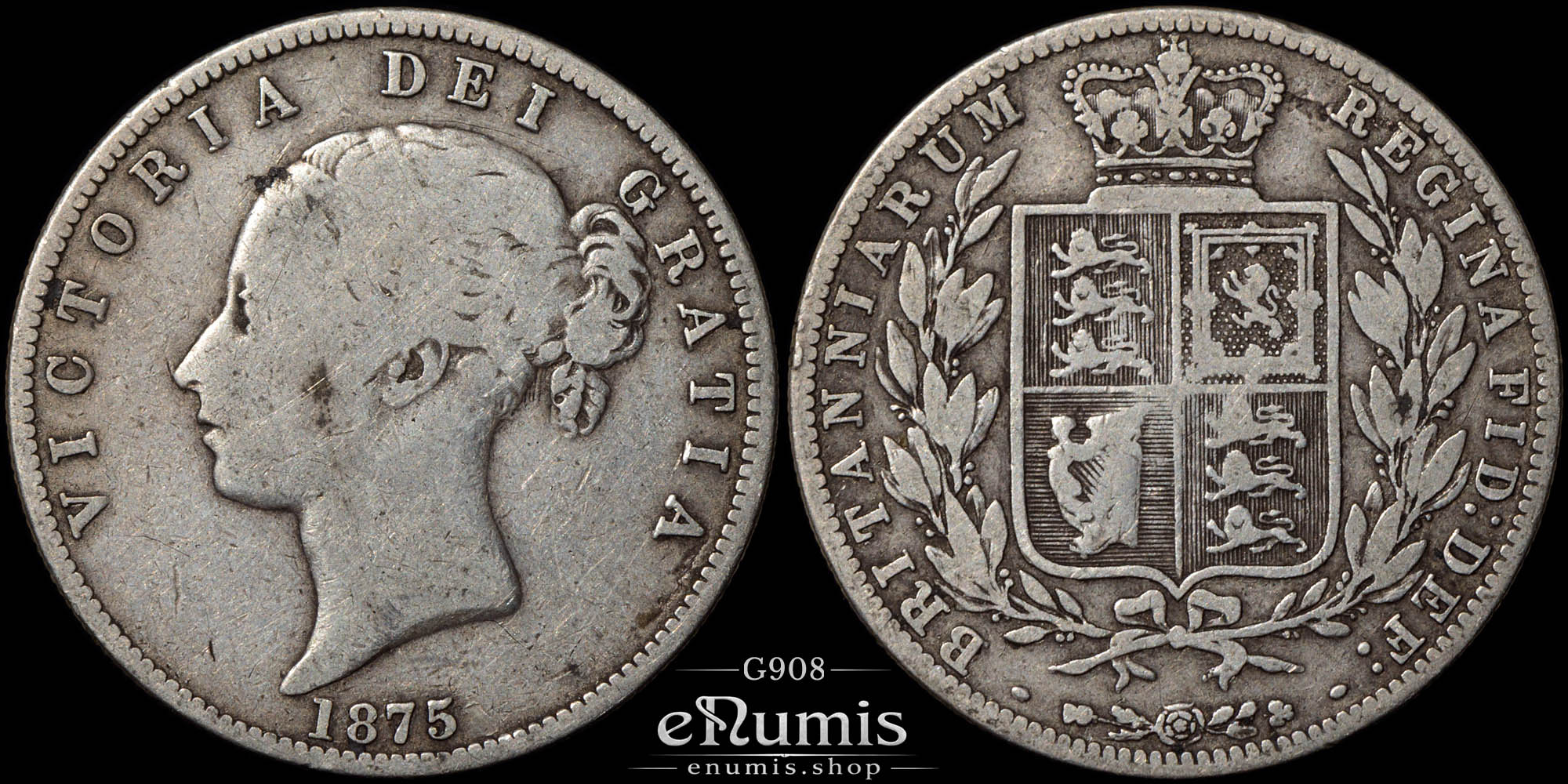 Great Britain, Victoria, Halfcrown 1875, aVF