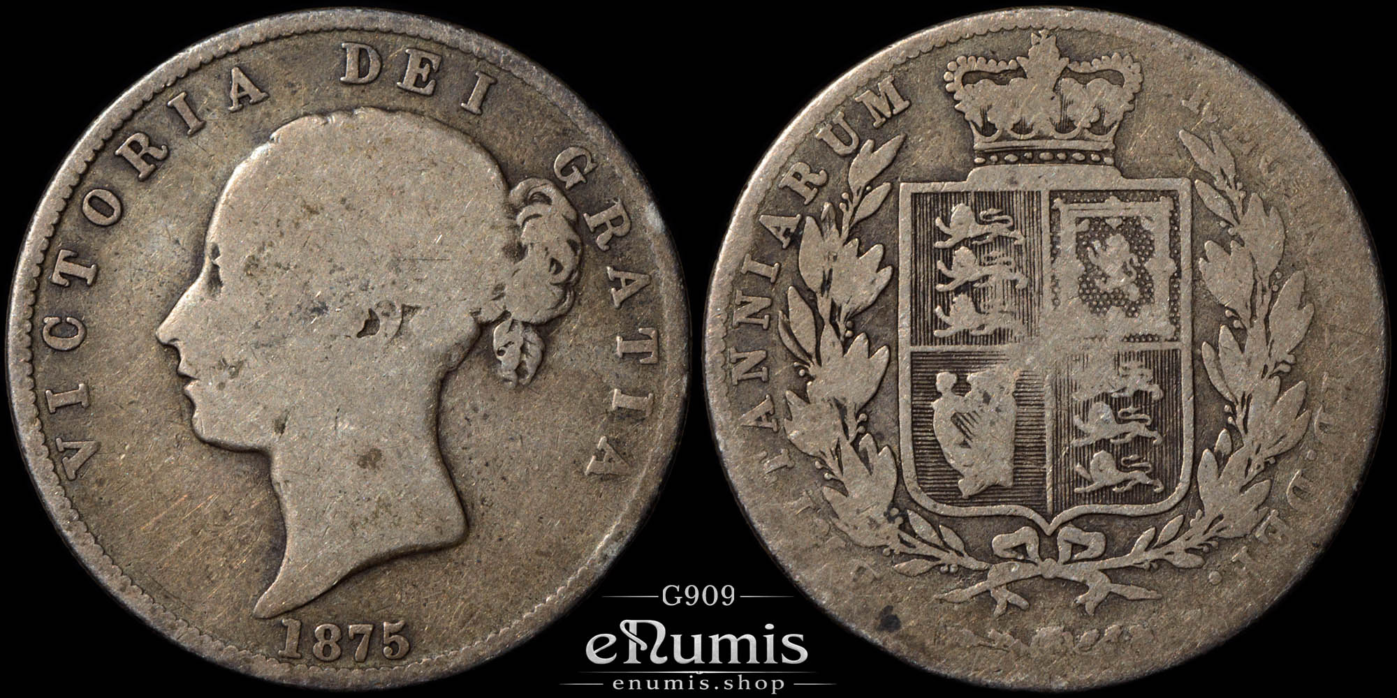Great Britain, Victoria, Halfcrown 1875, toned, Fine