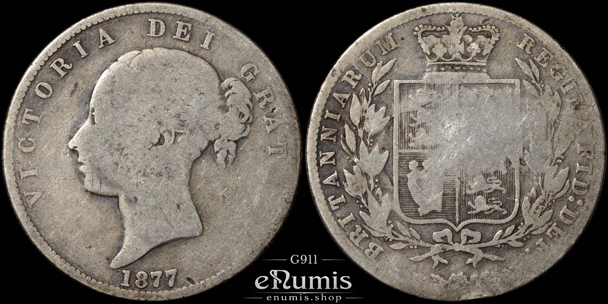 Great Britain, Victoria, Halfcrown 1877, Fine Great Britain, Victoria, Halfcrown 1877, Fine