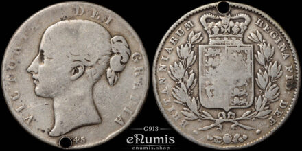 Great Britain, Victoria, Crown 1845, VIII, Cinquefoil, Fine
