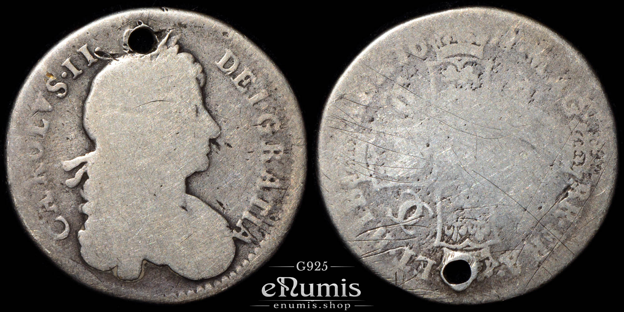 Great Britain, Charles II, Shilling 1671, Good