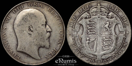 Great Britain, Edward VII, Halfcrown 1907, Scarce, aVF