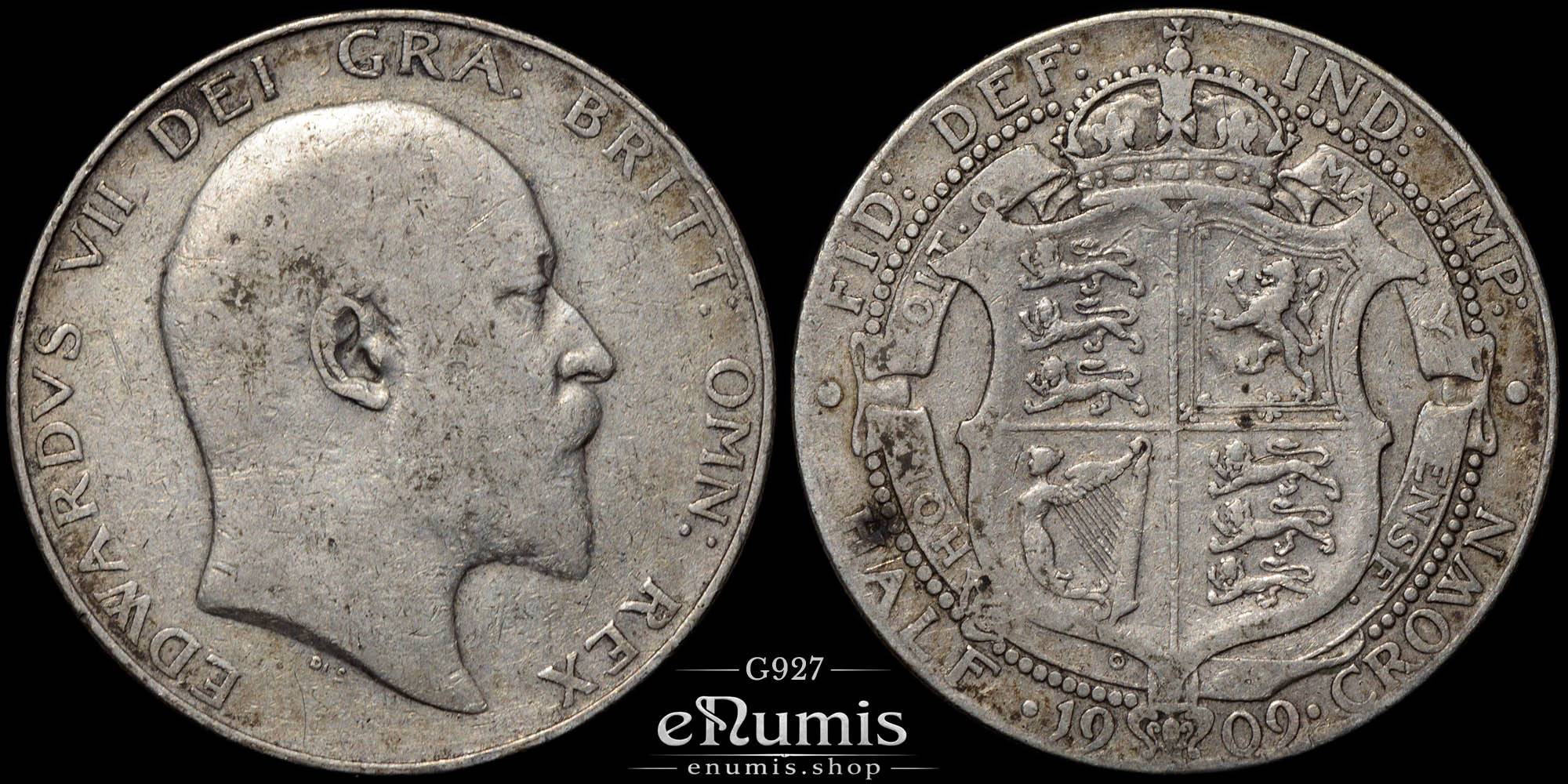 Great Britain, Edward VII, Halfcrown 1909, Scarce, VF