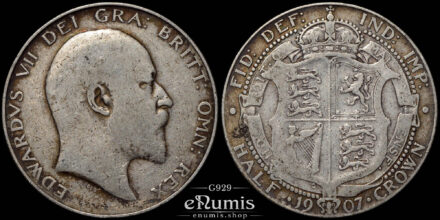 Great Britain, Edward VII, Halfcrown 1907, Scarce, aVF