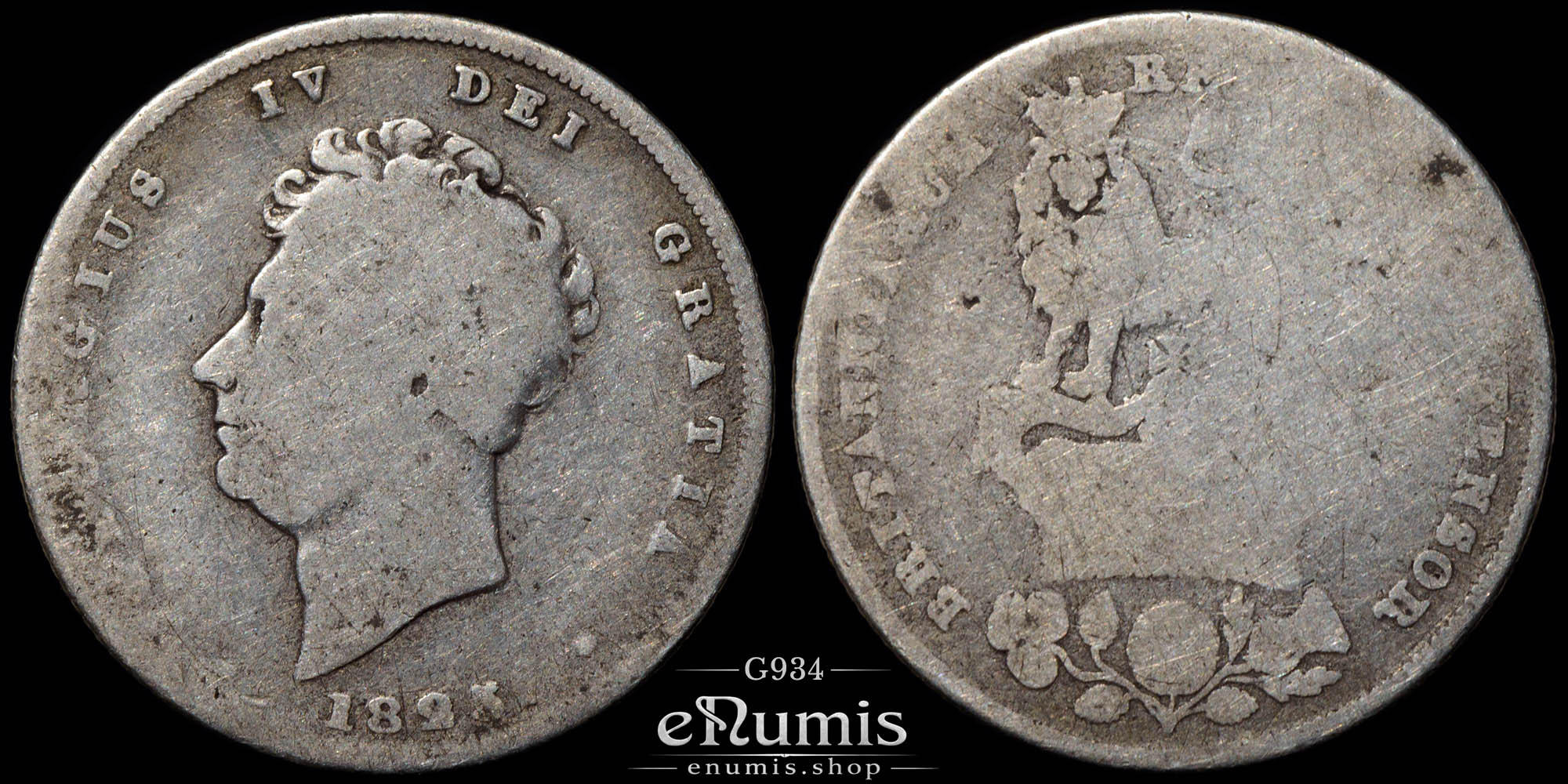 Great Britain, George IV, Shilling 1825, Good
