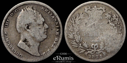 Great Britain, William IV, Sixpence 1831, Counterstamp MB, Fine
