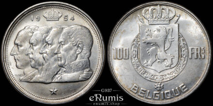 Belgium, Baudouin, 100 Francs 1954, Belgique, UNC