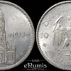 Germany, Third Reich, 5 Mark 1934 A, Garrison Church with date, UNC