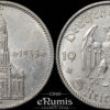 Germany, Third Reich, 5 Mark 1934 A, Garrison Church with date, aUNC
