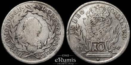 Germany, Bavaria, Maximilian III Joseph, 10 Kreuzer 1774, aVF